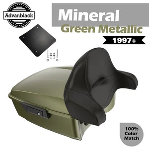 For 97+ Harley/Softail Advanblack MINERAL GREEN METALLIC Rushmore King Tour Pack - Picture 1 of 13