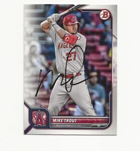MIKE    TROUT   ANGELS        AUTOGRAPHED    CARD
