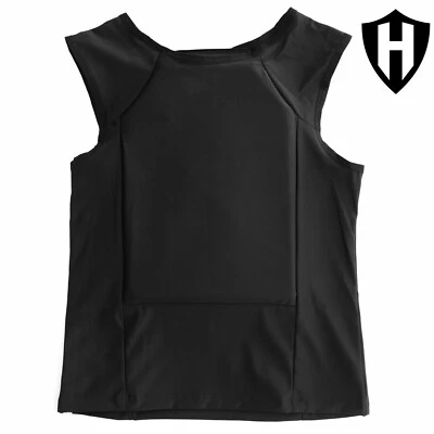 HUDI'S TACTICAL XL - Black Bullet proof concealable T-shirt Body Armor NIJ Level IIIA 3A - video