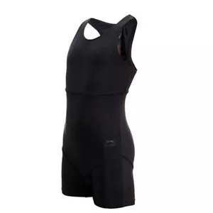 NEW SLAZENGER WOMENS BLACK SWIM BOYLEG RACER SWIMSUIT ONE PIECE SIZE 10 (S ) - Picture 1 of 2