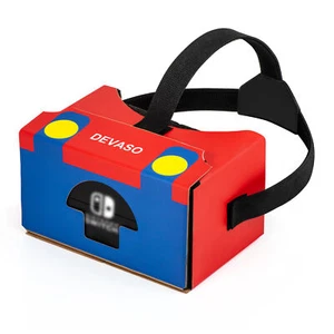 Cardboard VR Headset for Switch / OLED VR Game Adjustable Head Strap VR Glasses - Afbeelding 1 van 10
