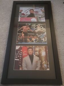 Sylvester Stallone Signed Framed 8X10 Collage Boxing Hall Of Fame Coa Rocky 🔥🔥