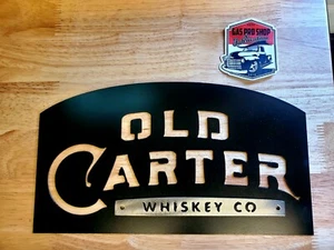 Old Carter Metal Arte Pared Letrero Corte Plasma Falta Bourbon Whisky Idea Regalo - Imagen 1 de 2