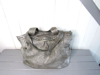 Sac souple simili cuir gris argenté Lancaster - Photo 1/4