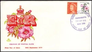Australia 6c QE II 1970 y Rose Royal sin dirección FDC, muy buen estado - Imagen 1 de 1
