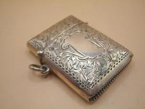 Estuche Vesta Birmingham 1905 Plata Esterlina En Buen Estado Con Cartucho - Imagen 1 de 6
