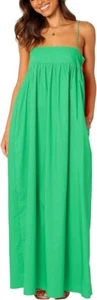Woman Summer Spaghetti Straps Loose Maxi Long Holiday Beach Dress with Pockets - Picture 1 of 43