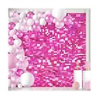 Hot Pink Shimmer Backdrop Panels Shimmer Wall Background 36pcs for Wedding Bi...