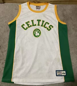 RARE THROWBACK 00s HARDWOOD CLASSICS BOSTON CELTICS JERSEY BY MAJESTIC SZ XL - Picture 1 of 9