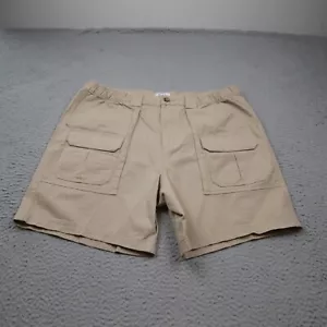 Croft &Barrow Shorts Mens 38 Khaki Beige Flat Front Chino Cargo Pockets Casual - Picture 1 of 7