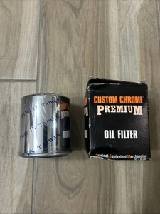 FILTRO DE ACEITE PREMIUM CROMADO PERSONALIZADO HARLEY DAVIDSON CCI# 25-250 CROMO NOS - Imagen 1 de 3