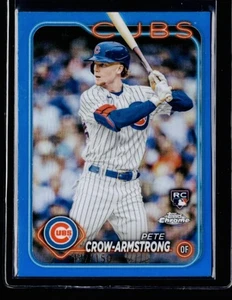 2024 Topps Cromo - Pete Crow-Armstrong #16 True Blue Refractor/150 RC Cubs PCA - Imagen 1 de 2