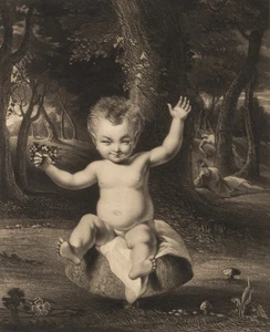 STACPOOLE (*1813) nach REYNOLDS (*1723), Sommernachtstraum, Puck auf Fliegenpilz - Bild 1 von 5