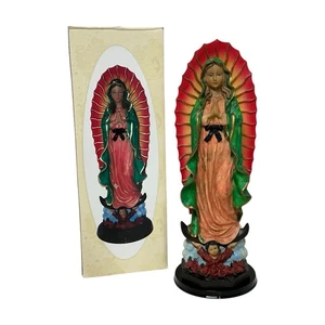 Estatua de Nuestra Señora de Guadalupe 12 pulgadas resina Virgen de Guadalupe Estatua Nueva en caja - Imagen 1 de 12