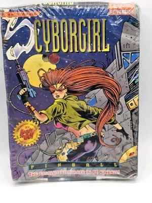 CyborGirl PC IBM MS DOS 3.5" Disk Pinball B&N Epic Big Box Game Factory Sealed - Image 1 of 4