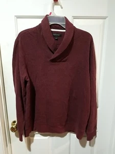 Banana Republic Herren ultraweich Waffelstrick groß weinrot rot Schalkragen - Bild 1 von 8