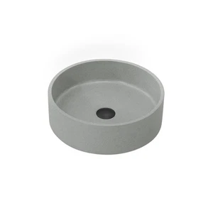 Miseno MBS-9257 Moguer 15-3/8" Circular Concrete Vessel Bathroom - Grey - Picture 1 of 5