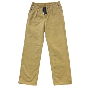 Polo Ralph Lauren pantaloni chino ragazzo kaki beige taglia 16 flat front casual scuola nuovi con etichette - Foto 1 di 5