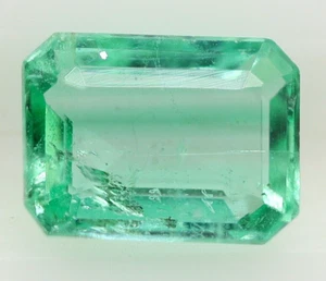 Smeraldo verde naturale trasparente 100% non trattato ottagono sfuso 7x5 mm pietra preziosa - Foto 1 di 11