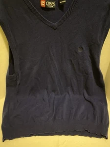 CHAPS V-Ausschnitt Pullover Weste 100% Baumwolle Herren XXL dunkelblau - Bild 1 von 5