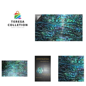 Blau Paua Shell Furnier Blatt verbessert für Inlay und Overlay flach 9,4" x 5,5" x... - Bild 1 von 7