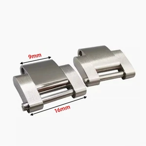 Correa de reloj sólida de acero inoxidable de 16 mm * 9 mm para correa de reloj Oyster - Imagen 1 de 7