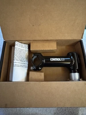 NIB Control Tech Control Stem 1 1/8 Threaded Quill 100 mm USA Black 25.4 mm  NEW - Image 1 of 2