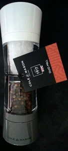 COLE & MASON Duo Mill (Salt & Pepper).  H308597. Lincoln. 190mm. Clear ABS. New - Picture 1 of 5