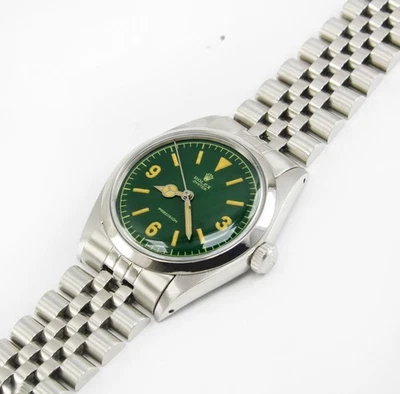 Reloj Rolex Oyster Vintage Cuerda Precisión Esfera Verde 34mm Hombre Acero Ref 6426 Foto 1 de 4