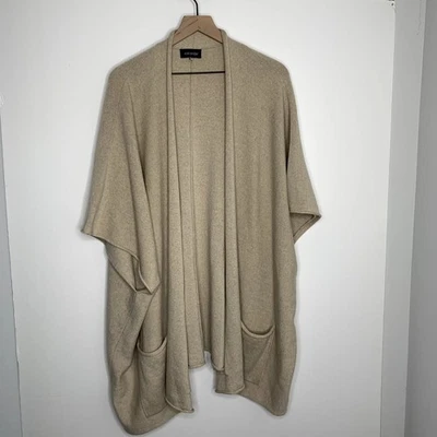 Eskandar Tabard Cape Sweater Tan Beige Womens One Size Merino Wool  - Image 1 of 4