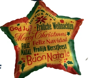 Qualatex Merry Christmas Star shape foil balloon 48049 = B25 - Picture 1 of 1
