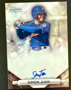 2023 Bowman Sterling Simon Juan Prospect Auto #PA-SJN Mets - Picture 1 of 2