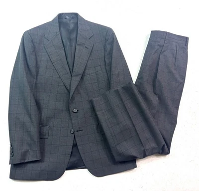 De colección Años 90 Polo Ralph Lauren 40R 33x30 2 piezas Pantalón Traje Carbón Ventana EE. UU. Lana Foto 1 de 4