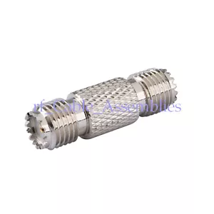 Koax Adapter Mini-UHF Buchse auf Buchse Barrel gerade RF Adapter Steckverbinder - Bild 1 von 3