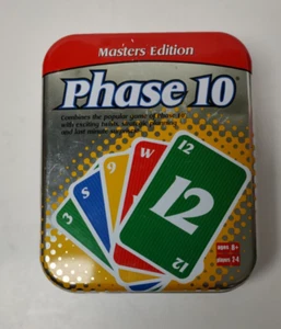 Phase 10 Masters Edition Card Game Fundex Games 2003 Complete With Tin - Picture 1 of 4