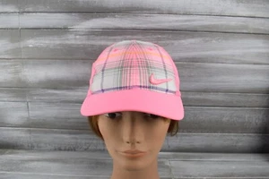Nike Golf Pink & Plaid Light Weight Adjustable OSFM Packable Hat Baseball Cap - Picture 1 of 12