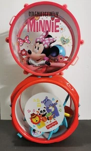Fisher Price & Disney's Minnie Drum Sets With Toy Instruments Inside 17 Piece - Picture 1 of 13