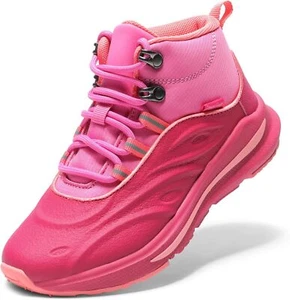 DREAM PAIRS Boys Girls Boots Kids High Top 1 Little Kid, Hot Pink/Pink - Picture 1 of 5