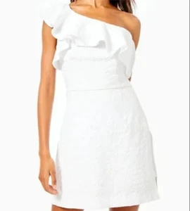 Lilly Pulitzer Romper Dress Kipton Resort White Size 8 - Picture 1 of 4