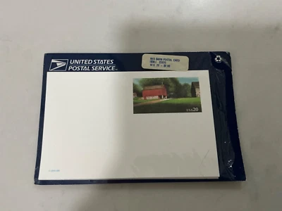 5 qry  - 20¢ Postal Card SC#UX198 Farmhouse and Red Barn; Mint; in open package - Image 1 of 3