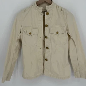 DENIM & SUPPLY RALPH LAUREN Ivory Military Jacket Size Small Nautical Buttons - Picture 1 of 7