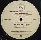 scan Ashford  Simpson - Love Dont Make It Right - Og 1980 Promo - Vg  Disco Funk 