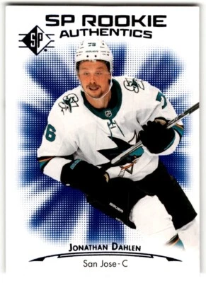 Jonathan Dahlen 2021-22 SP Authentics Blue Rookie #112 San Jose Sharks - Image 1 of 2