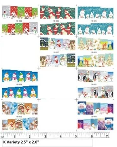 53 BLATT Nailart Wasser Transfer Aufkleber Sticker YB BN Weihnachten Schneemann CHR02 - Bild 1 von 10