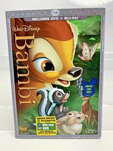 Disney Bambi Blu-ray/DVD, 2011, 2-Disc Set, Diamond Edition w/ Dust Cover New - Picture 1 of 4
