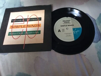 Simple Minds Belfast Child Mandela Day 7” Vinyl Pic Cover Ballad Of The Streets - Image 1 of 2