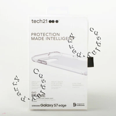 Funda con marco Tech21 Evo para Samsung Galaxy S7 edge - transparente y blanca Foto 1 de 4