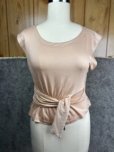 Anthropologie Damengröße Medium drapiertes Faux Wickel Tank Top seitlich zum Binden Bluse - Bild 1 von 8