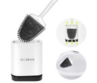 Toilet Brush Deep Cleaner Silicone Toilet Brushes White ASOBEAGE Quick Drying