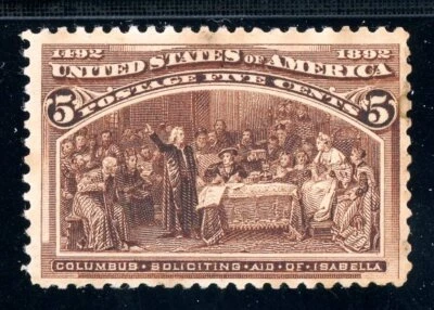 USAstamps Unused FVF US 1893 Columbian Expo Soliciting Aid Scott 234 OG MNH - Image 1 of 2